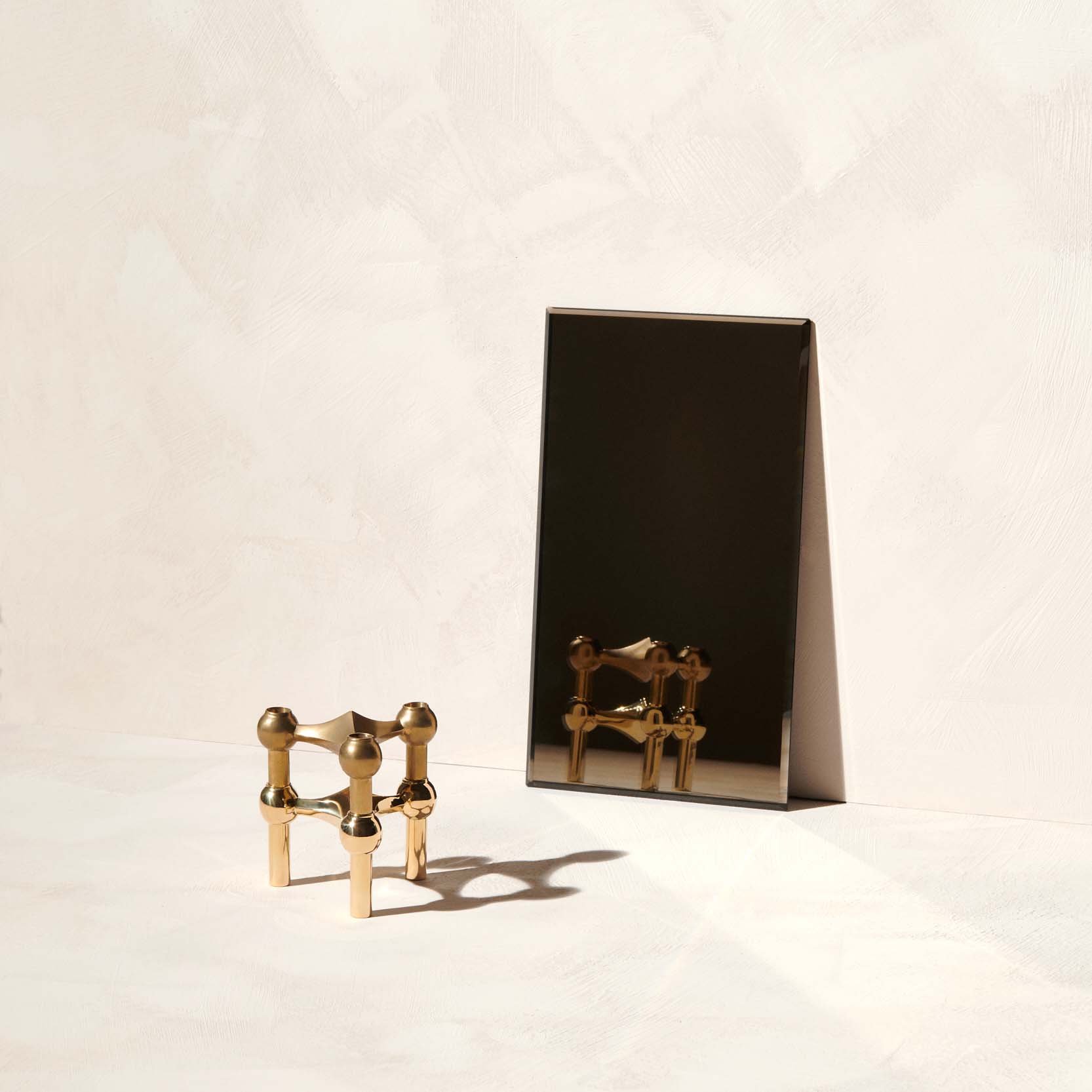 STOFF Nagel Candle Holder, Brass
